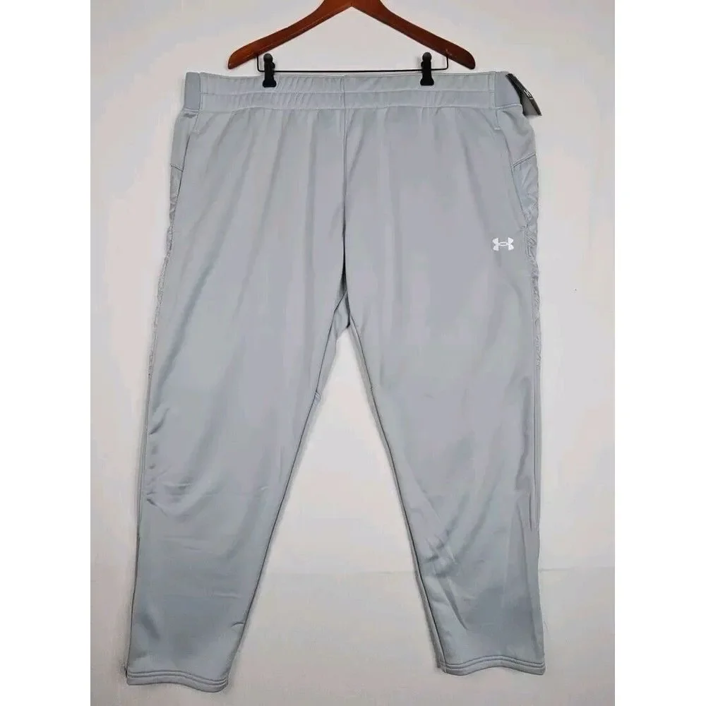 Under Armour UA Command Warm-Up Pants‎ Gray White Men's Size 4XL 1360715-011 New